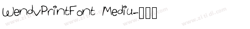 WendyPrintFont Mediu字体转换